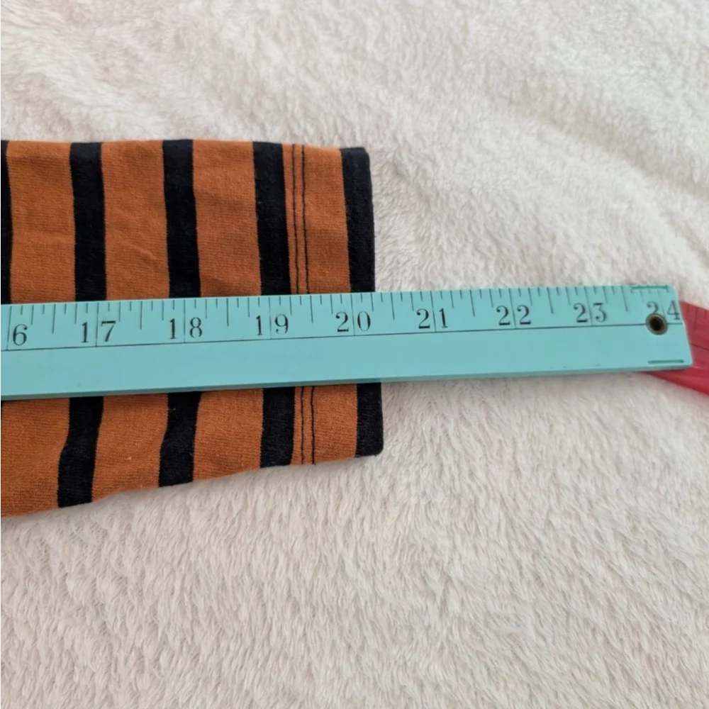 Everlane Long Sleeve Orange Black Striped Tee - XS - Picture 5 of 8